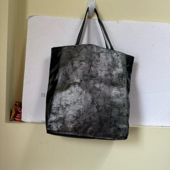 Ted Baker London Tote Bow Vegan Leather Shoulder Bag Large Snake skin Minimalist - Picture 3 of 16